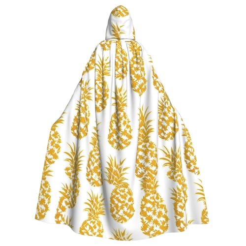 FKGKDF Goldener Ananas-Druck, Gothic-Maskerade-Umhang, dunkle Fantasie, Karneval, Umhang für Kostümpartys und Cosplay FKGKDF Goldener Ananas-Druck, Gothic-Maskerade-Umhang, dunkle Fantasie, Karneval, Umhang für Kostümpartys und Cosplay von FKGKDF
