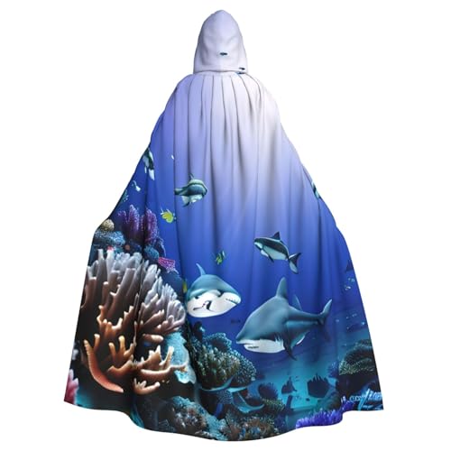 FKGKDF Hai schwimmen unter dem Meer Druck Gothic Maskerade Umhang Dark Fantasy Karneval Umhang für Kostümpartys und Cosplay FKGKDF Hai schwimmen unter dem Meer Druck Gothic Maskerade Umhang Dark Fantasy Karneval Umhang für Kostümpartys und Cosplay von FKGKDF