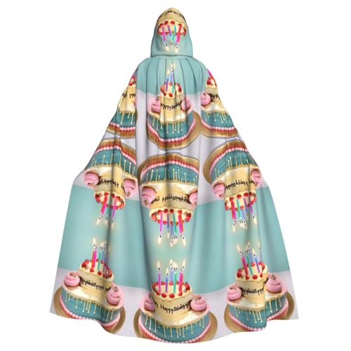 FKGKDF Happy Birthday Big Cake Print Gothic Maskerade Cloak Dark Fantasy Karneval Umhang für Kostümpartys und Cosplay FKGKDF Happy Birthday Big Cake Print Gothic Maskerade Cloak Dark Fantasy Karneval Umhang für Kostümpartys und Cosplay von FKGKDF