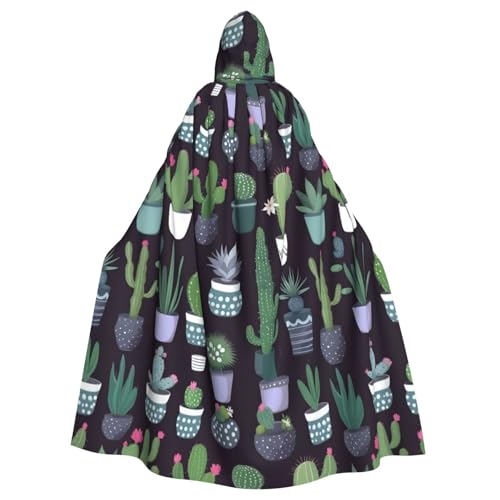 FKGKDF Kaktus-Sukkulenten-Druck, Gothic-Maskerade-Umhang, dunkle Fantasie, Karneval, Umhang für Kostümpartys und Cosplay FKGKDF Kaktus-Sukkulenten-Druck, Gothic-Maskerade-Umhang, dunkle Fantasie, Karneval, Umhang für Kostümpartys und Cosplay von FKGKDF