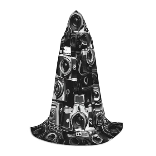 FKGKDF Kamerasammlung Druck Unisex Kapuzenumhang, aufmerksames Geschenk für Halloween/Cosplay-Liebhaber/Themenpartys von FKGKDF