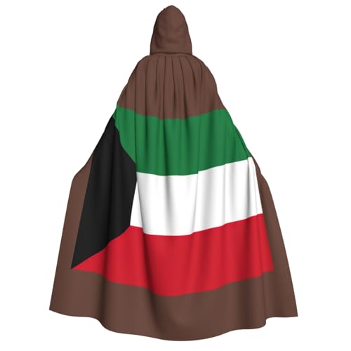 FKGKDF Kapuzenumhang mit kuwaitischer Flagge, für Erwachsene, Halloween, Kapuze und Fliege, für Cosplay/Süßes oder Saures FKGKDF Kapuzenumhang mit kuwaitischer Flagge, für Erwachsene, Halloween, Kapuze und Fliege, für Cosplay/Süßes oder Saures von FKGKDF