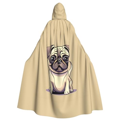 FKGKDF Lustiger Cartoon-Umhang mit Mops-Motiv, Gothic-Maskerade-Umhang, dunkle Fantasie, Karneval, Umhang für Kostümpartys und Cosplay FKGKDF Lustiger Cartoon-Umhang mit Mops-Motiv, Gothic-Maskerade-Umhang, dunkle Fantasie, Karneval, Umhang für Kostümpartys und Cosplay von FKGKDF