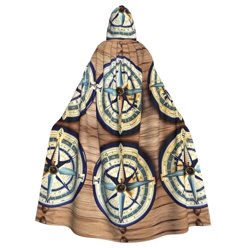 FKGKDF Maritimer Segelboot-Kompass-Druck, Gothic-Maskerade-Umhang, dunkle Fantasie, Karneval, Umhang für Kostümpartys und Cosplay FKGKDF Maritimer Segelboot-Kompass-Druck, Gothic-Maskerade-Umhang, dunkle Fantasie, Karneval, Umhang für Kostümpartys und Cosplay von FKGKDF