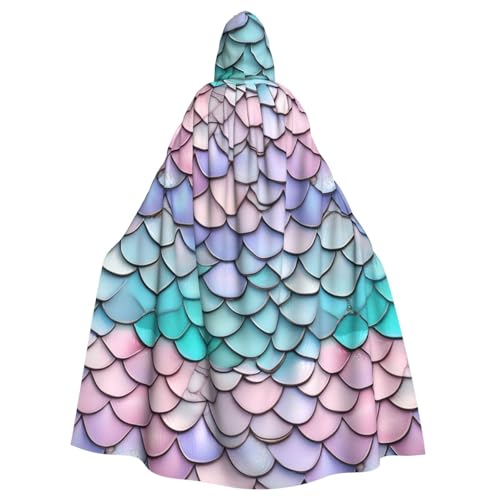FKGKDF Meerjungfrauen-Umhang mit rot-violettem Aqua-Druck, Gothic-Maskerade-Umhang, dunkler Fantasie-Karnevals-Umhang für Kostümpartys und Cosplay FKGKDF Meerjungfrauen-Umhang mit rot-violettem Aqua-Druck, Gothic-Maskerade-Umhang, dunkler Fantasie-Karnevals-Umhang für Kostümpartys und Cosplay von FKGKDF