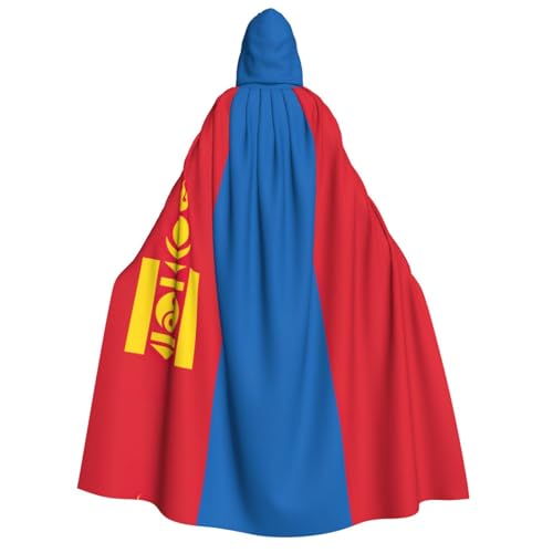 FKGKDF Mongolischer Flaggen-Druck, Erwachsenen-Halloween-Kapuzenumhang, Kapuze und Fliege, für Cosplay/Süßes oder Saures FKGKDF Mongolischer Flaggen-Druck, Erwachsenen-Halloween-Kapuzenumhang, Kapuze und Fliege, für Cosplay/Süßes oder Saures von FKGKDF