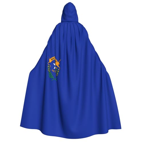 FKGKDF Nevada State Flag Print Adult Halloween Hooded Cloak, Hood & Bow Tie, For Cosplay/Trick-or Treat von FKGKDF
