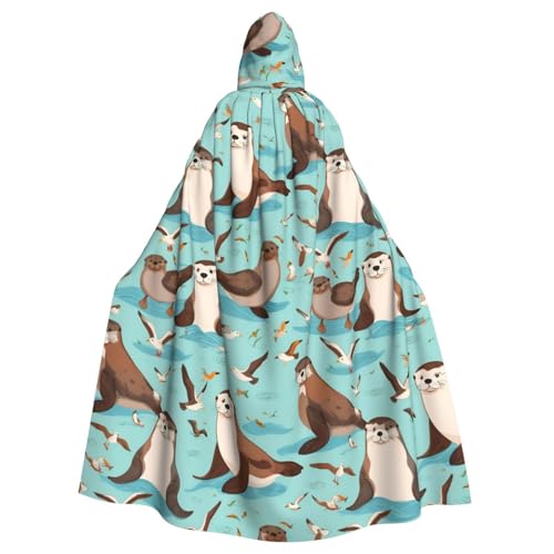 FKGKDF Otters Print Gothic Maskerade Umhang Dark Fantasy Karneval Umhang für Kostümpartys und Cosplay FKGKDF Otters Print Gothic Maskerade Umhang Dark Fantasy Karneval Umhang für Kostümpartys und Cosplay von FKGKDF