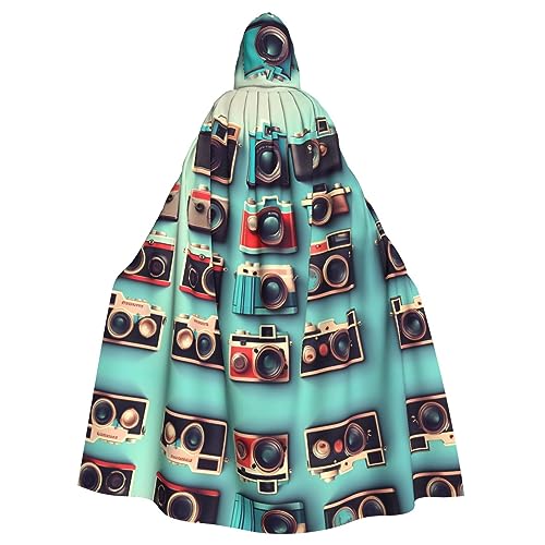 FKGKDF Retro-Kamera-Kollektion, Druck, Gothic-Maskerade, Umhang, dunkle Fantasie, Karneval, Umhang für Kostümpartys und Cosplay FKGKDF Retro-Kamera-Kollektion, Druck, Gothic-Maskerade, Umhang, dunkle Fantasie, Karneval, Umhang für Kostümpartys und Cosplay von FKGKDF