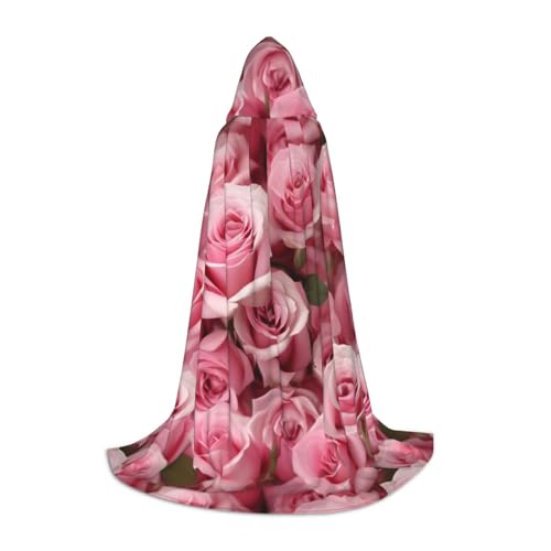 FKGKDF Roter Rosen-Druck, Unisex, Kapuzenumhang, aufmerksames Geschenk für Halloween/Cosplay-Liebhaber/Themenpartys von FKGKDF