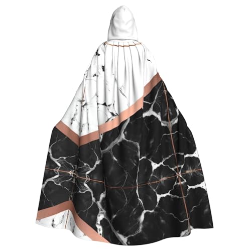 FKGKDF Schwarz-weißer Marmor-Druck, Gothic-Maskerade-Umhang, dunkle Fantasie, Karneval, Umhang für Kostümpartys und Cosplay FKGKDF Schwarz-weißer Marmor-Druck, Gothic-Maskerade-Umhang, dunkle Fantasie, Karneval, Umhang für Kostümpartys und Cosplay von FKGKDF
