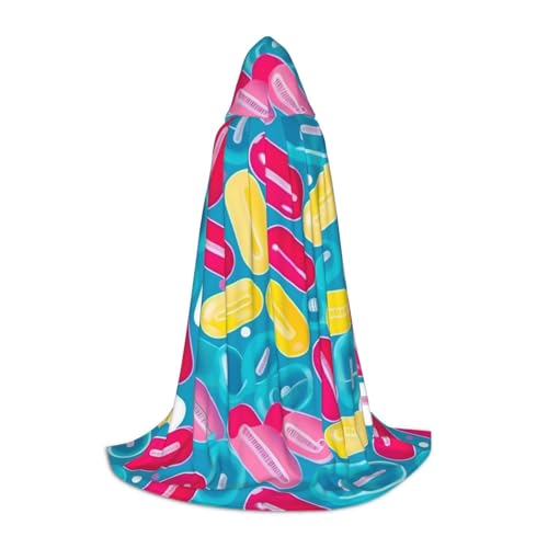 FKGKDF Süßer Krankenschwester-Druck, Unisex, Kapuzenumhang, aufmerksames Geschenk für Halloween/Cosplay-Liebhaber/Themenpartys von FKGKDF