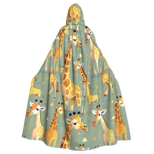 FKGKDF Süßer wilder Cartoon-Giraffen-Druck, Gothic-Maskerade-Umhang, dunkle Fantasie, Karneval, Umhang für Kostümpartys und Cosplay FKGKDF Süßer wilder Cartoon-Giraffen-Druck, Gothic-Maskerade-Umhang, dunkle Fantasie, Karneval, Umhang für Kostümpartys und Cosplay von FKGKDF