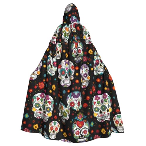 FKGKDF Totenkopf-Druck, Gothic-Maskerade-Umhang, dunkler Fantasie-Karnevals-Umhang für Kostümpartys und Cosplay FKGKDF Totenkopf-Druck, Gothic-Maskerade-Umhang, dunkler Fantasie-Karnevals-Umhang für Kostümpartys und Cosplay von FKGKDF