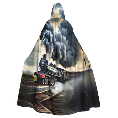FKGKDF Umhang mit Dampfzug, Wolken, Gothic-Stil, Maskerade, dunkler Fantasie-Karneval, für Kostümpartys und Cosplay FKGKDF Umhang mit Dampfzug, Wolken, Gothic-Stil, Maskerade, dunkler Fantasie-Karneval, für Kostümpartys und Cosplay von FKGKDF