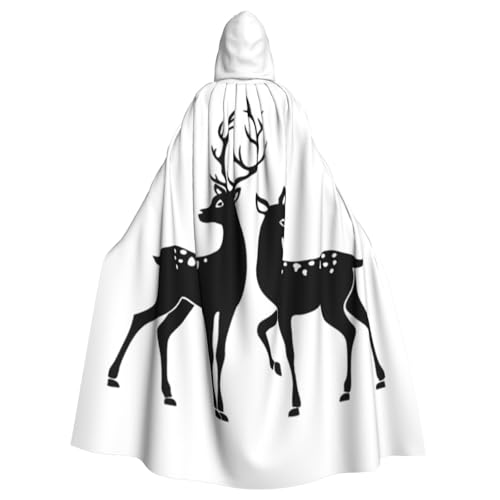 FKGKDF Umhang mit Hirsch-Druck, Gothic-Stil, Fantasie, Karneval, für Kostümpartys und Cosplay FKGKDF Umhang mit Hirsch-Druck, Gothic-Stil, Fantasie, Karneval, für Kostümpartys und Cosplay von FKGKDF