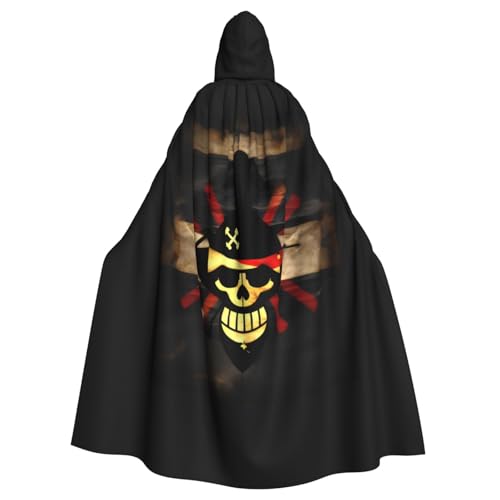 FKGKDF Umhang mit Piratenflagge, Gothic, Maskerade, dunkler Fantasie-Karneval, für Kostümpartys und Cosplay von FKGKDF
