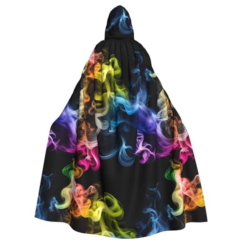 FKGKDF Umhang mit buntem Rauchaufdruck, Gothic-Maskerade, dunkler Fantasie-Karneval, für Kostümpartys und Cosplay FKGKDF Umhang mit buntem Rauchaufdruck, Gothic-Maskerade, dunkler Fantasie-Karneval, für Kostümpartys und Cosplay von FKGKDF