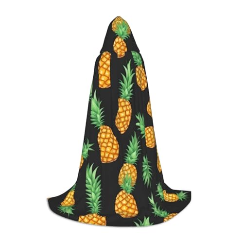 FKGKDF Unisex-Kapuzenumhang mit Ananas-Druck, aufmerksames Geschenk für Halloween/Cosplay-Liebhaber/Themenpartys von FKGKDF
