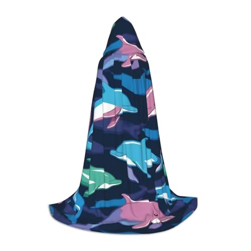 FKGKDF Unisex Kapuzenumhang mit Delfin-Druck, aufmerksames Geschenk für Halloween/Cosplay-Liebhaber/Themenpartys FKGKDF Unisex Kapuzenumhang mit Delfin-Druck, aufmerksames Geschenk für Halloween/Cosplay-Liebhaber/Themenpartys von FKGKDF