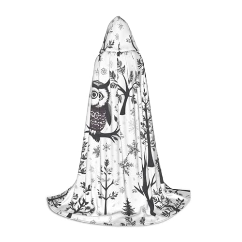 FKGKDF Unisex Kapuzenumhang mit Eulen-Motiv, aufmerksames Geschenk für Halloween/Cosplay-Liebhaber/Themenpartys von FKGKDF