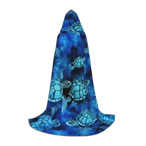 FKGKDF Unisex-Kapuzenumhang mit Meeresschildkröten-Motiv, aufmerksames Geschenk für Halloween/Cosplay-Liebhaber/Themenpartys von FKGKDF
