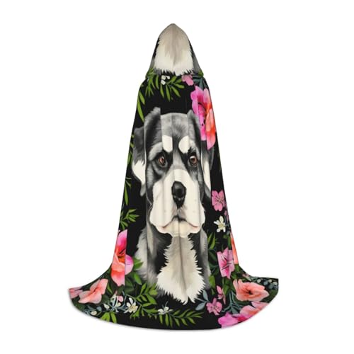 FKGKDF Unisex Kapuzenumhang mit Schnauzer-Druck, aufmerksames Geschenk für Halloween/Cosplay-Liebhaber/Themenpartys FKGKDF Unisex Kapuzenumhang mit Schnauzer-Druck, aufmerksames Geschenk für Halloween/Cosplay-Liebhaber/Themenpartys von FKGKDF