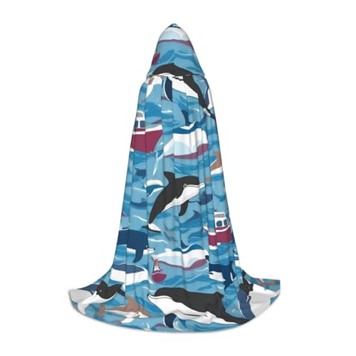 FKGKDF Unisex Kapuzenumhang mit Wal-Muster, aufmerksames Geschenk für Halloween/Cosplay-Liebhaber/Themenpartys FKGKDF Unisex Kapuzenumhang mit Wal-Muster, aufmerksames Geschenk für Halloween/Cosplay-Liebhaber/Themenpartys von FKGKDF