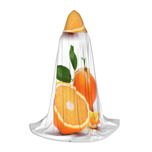 FKGKDF Unisex Kapuzenumhang mit orangefarbenem Druck, aufmerksames Geschenk für Halloween/Cosplay-Liebhaber/Themenpartys von FKGKDF