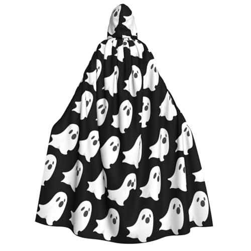 Geister-Halloween-Umhang mit Kapuze, für Erwachsene, Gothic, Karneval, Umhang für Damen und Herren, Cosplay-Kostüme von FKGKDF