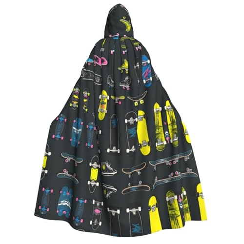 Graffiti-Skateboard-Druck, Erwachsenen-Umhang mit Kapuze, Gothic-Stil, Karneval, Umhang für Damen und Herren, Cosplay-Kostüme Graffiti-Skateboard-Druck, Erwachsenen-Umhang mit Kapuze, Gothic-Stil, Karneval, Umhang für Damen und Herren, Cosplay-Kostüme von FKGKDF