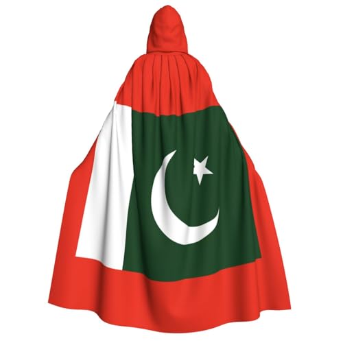 Halloween Kapuzenumhang mit Pakistan-Flagge und Fliege, für Cosplay/Süßes oder Saures von FKGKDF