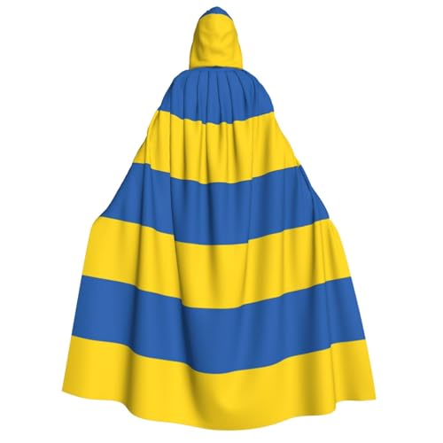 Halloween-Kapuzenumhang mit Ukraine-Flagge und Fliege, für Cosplay/Süßes oder Saures von FKGKDF