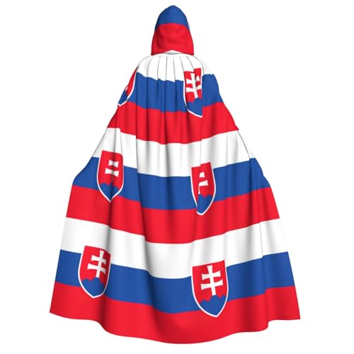 Halloween-Kapuzenumhang mit der Flagge der Slowakei, mit Kapuze, Fliege, für Cosplay/Süßes oder Saures von FKGKDF