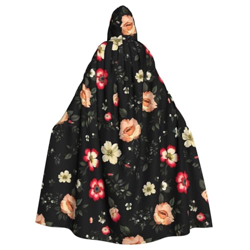 Herbst-Umhang mit schönem Blumendruck, Gothic-Maskerade, dunkler Fantasie-Karneval, Umhang für Kostümpartys und Cosplay Herbst-Umhang mit schönem Blumendruck, Gothic-Maskerade, dunkler Fantasie-Karneval, Umhang für Kostümpartys und Cosplay von FKGKDF