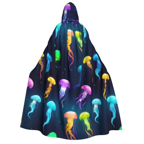 Jellyfish Ocean Print Adult Hooded Cloak Cloak Cloak Gothic Carnival Cape For Men And Women Cosplay Costumes Jellyfish Ocean Print Adult Hooded Cloak Cloak Cloak Gothic Carnival Cape For Men And Women Cosplay Costumes von FKGKDF