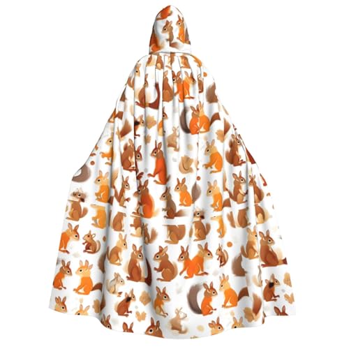 Kapuzenumhang mit süßem Eichhörnchen-Druck, für Erwachsene, Gothic, Karneval, Umhang für Damen und Herren, Cosplay-Kostüme Kapuzenumhang mit süßem Eichhörnchen-Druck, für Erwachsene, Gothic, Karneval, Umhang für Damen und Herren, Cosplay-Kostüme von FKGKDF