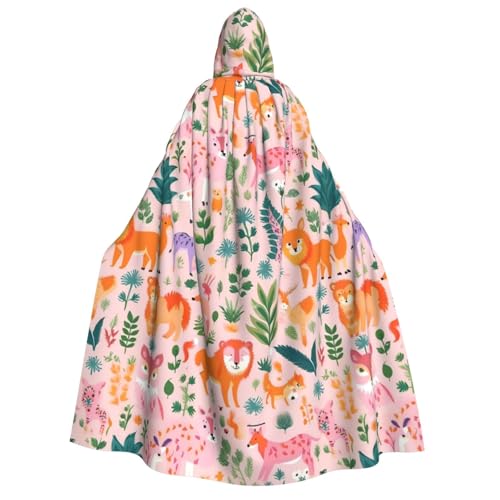 Kleiner Corgi-Aufdruck, Erwachsenen-Umhang mit Kapuze, Gothic-Stil, Karneval, Umhang für Damen und Herren, Cosplay-Kostüme von FKGKDF