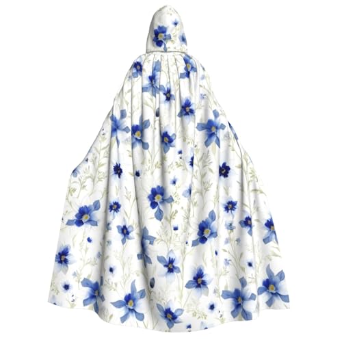 Kornblumen Gänseblümchen Druck Erwachsene Kapuzenumhang Umhang Gothic Karneval Umhang für Damen und Herren Cosplay Kostüme von FKGKDF