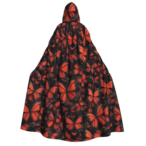 Monarch-Schmetterlings-Aufdruck, Erwachsenen-Umhang, mit Kapuze, Gothic-Stil, Karneval, Umhang für Damen und Herren, Cosplay-Kostüme Monarch-Schmetterlings-Aufdruck, Erwachsenen-Umhang, mit Kapuze, Gothic-Stil, Karneval, Umhang für Damen und Herren, Cosplay-Kostüme von FKGKDF