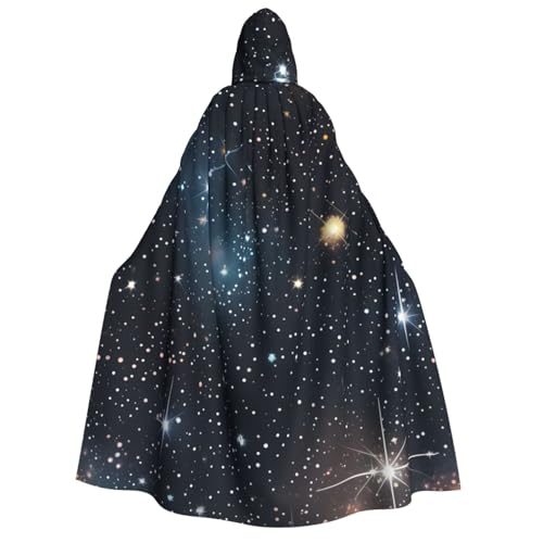 Sternbild Sternhaufen Galaxien Druck Erwachsene Kapuzenumhang Umhang Gothic Karneval Umhang für Damen und Herren Cosplay Kostüme von FKGKDF