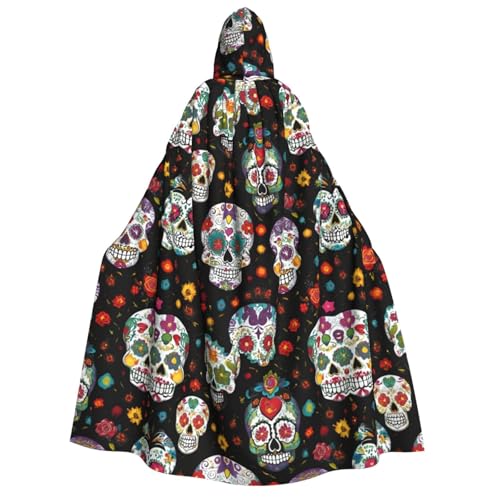 Totenkopf-Aufdruck, Erwachsenen-Umhang mit Kapuze, Gothic, Karneval, Umhang für Damen und Herren, Cosplay-Kostüme Totenkopf-Aufdruck, Erwachsenen-Umhang mit Kapuze, Gothic, Karneval, Umhang für Damen und Herren, Cosplay-Kostüme von FKGKDF