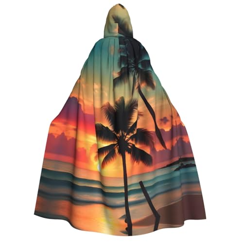 Umhang mit Kapuze für Erwachsene, tropischer Strand, Palme, Gothic, Karneval, Umhang für Damen und Herren, Cosplay-Kostüme Umhang mit Kapuze für Erwachsene, tropischer Strand, Palme, Gothic, Karneval, Umhang für Damen und Herren, Cosplay-Kostüme von FKGKDF