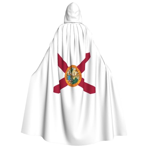 Umhang mit Kapuze und Fliege für Erwachsene, Motiv: Flagge von Florida, für Cosplay/Süßes oder Saures Umhang mit Kapuze und Fliege für Erwachsene, Motiv: Flagge von Florida, für Cosplay/Süßes oder Saures von FKGKDF