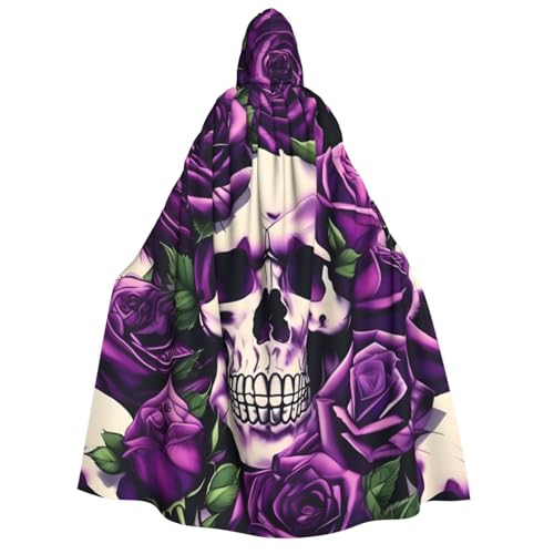 Umhang mit Kapuze und Totenkopf-Aufdruck, für Erwachsene, Gothic, Karneval, Umhang für Damen und Herren, Cosplay-Kostüme von FKGKDF