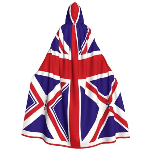 Umhang mit Kapuze und britischer Flagge, Gothic-Stil, für Damen und Herren, Cosplay-Kostüme von FKGKDF