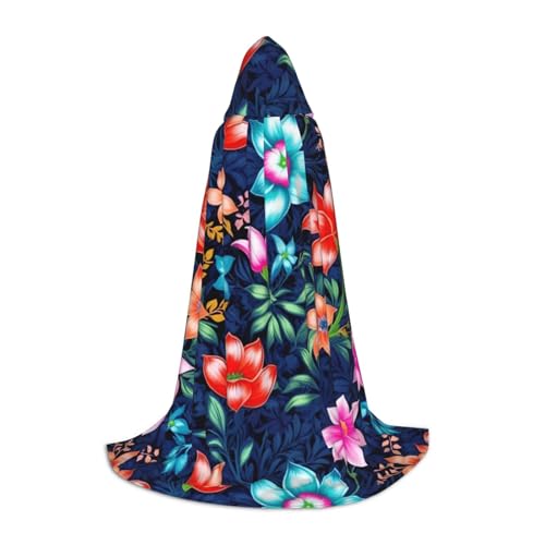 Unisex Kapuzenumhang mit Blumenmuster, aufmerksames Geschenk für Halloween/Cosplay-Liebhaber/Themenpartys von FKGKDF