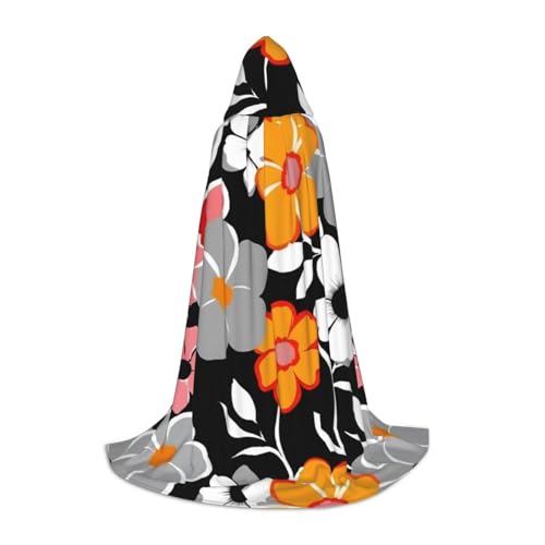 Unisex-Kapuzenumhang mit Blumenmuster, aufmerksames Geschenk für Halloween/Cosplay-Liebhaber/Themenpartys von FKGKDF