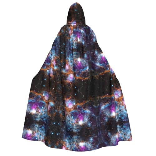 Universe Galaxy Weltraum-Aufdruck, Erwachsenen-Umhang mit Kapuze, Gothic, Karneval, Umhang für Damen und Herren, Cosplay-Kostüme von FKGKDF