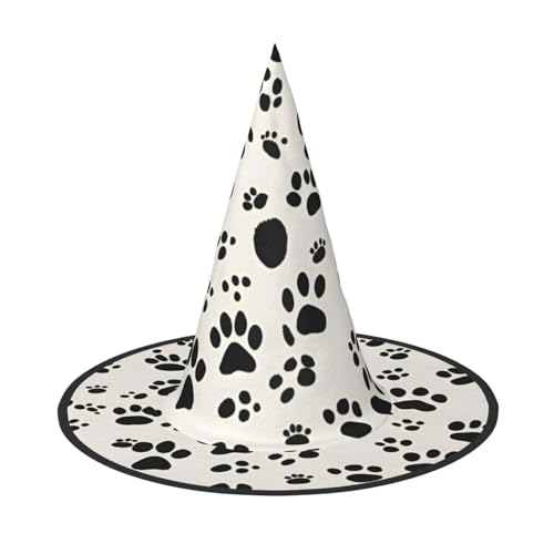 FKHOHL Hexenhut mit Knochen- und Pfotenabdruck, Halloween, Unisex, Karnevalskappe für Maskenbälle und Rollenspielveranstaltungen FKHOHL Hexenhut mit Knochen- und Pfotenabdruck, Halloween, Unisex, Karnevalskappe für Maskenbälle und Rollenspielveranstaltungen von FKHOHL